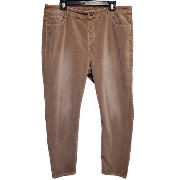 Soft Surroundings High Rise Slim Ankle Pants Brwn Taupe SZ XL - Picture 2 of 11